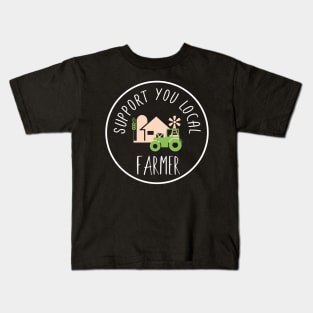 Support Your Local Farmer Farm Tee Farming is future, Perfect gift for farmers Kids T-Shirt